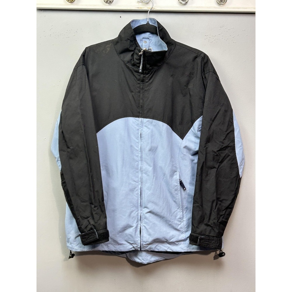 Colorado Clothing Jacket Womens Medium Black Blue Full‎ Zip Windbreaker WPF V60